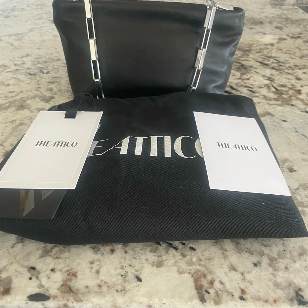 The Attico Mini Wynona Chain Leather Clutch - Picture 5 of 13